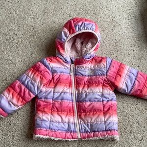 The North Face reversible multi color jacket